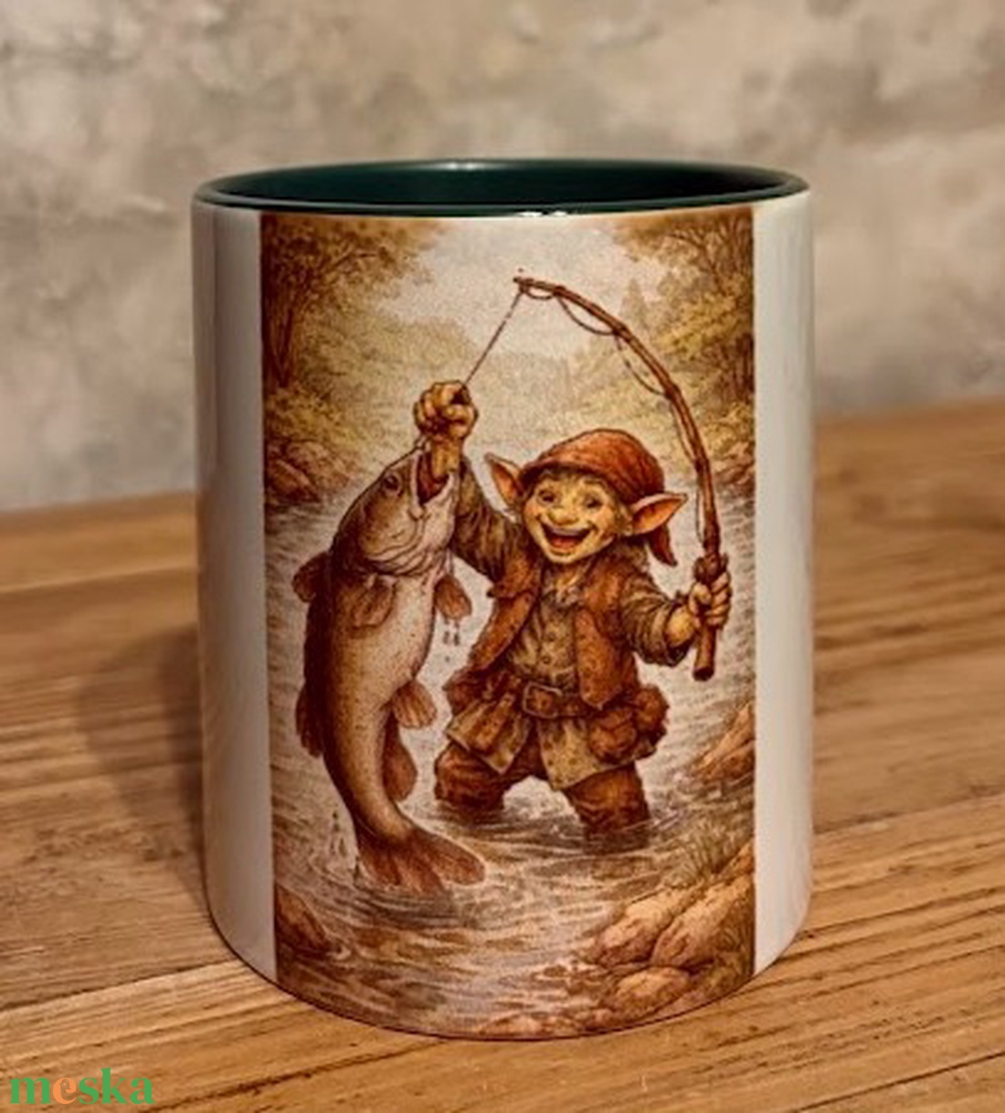 Kobold halat fog a patakban bögre - otthon & életmód - konyhafelszerelés, tálalás - tálalás - bögre & csésze - Meska.hu