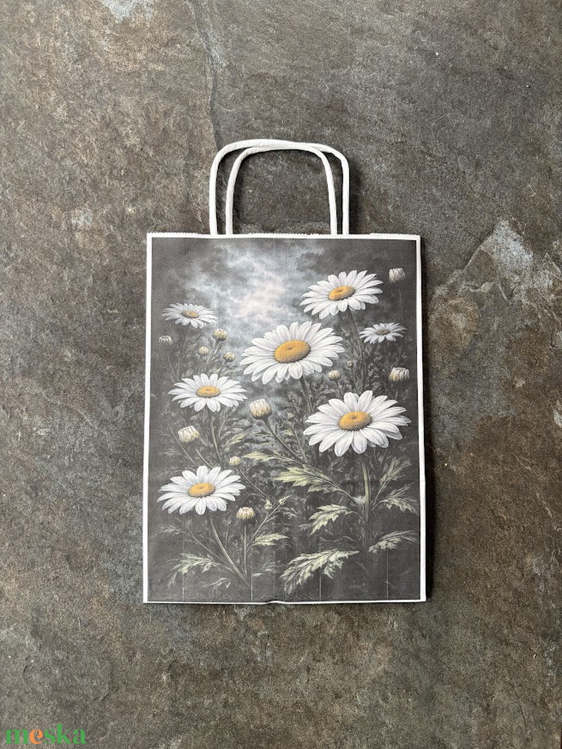 Ajándéktasak - Gótikus margaréták - otthon & életmód - papír, írószer - ajándékozás kellékei - ajándékzsák, csomagolás - Meska.hu