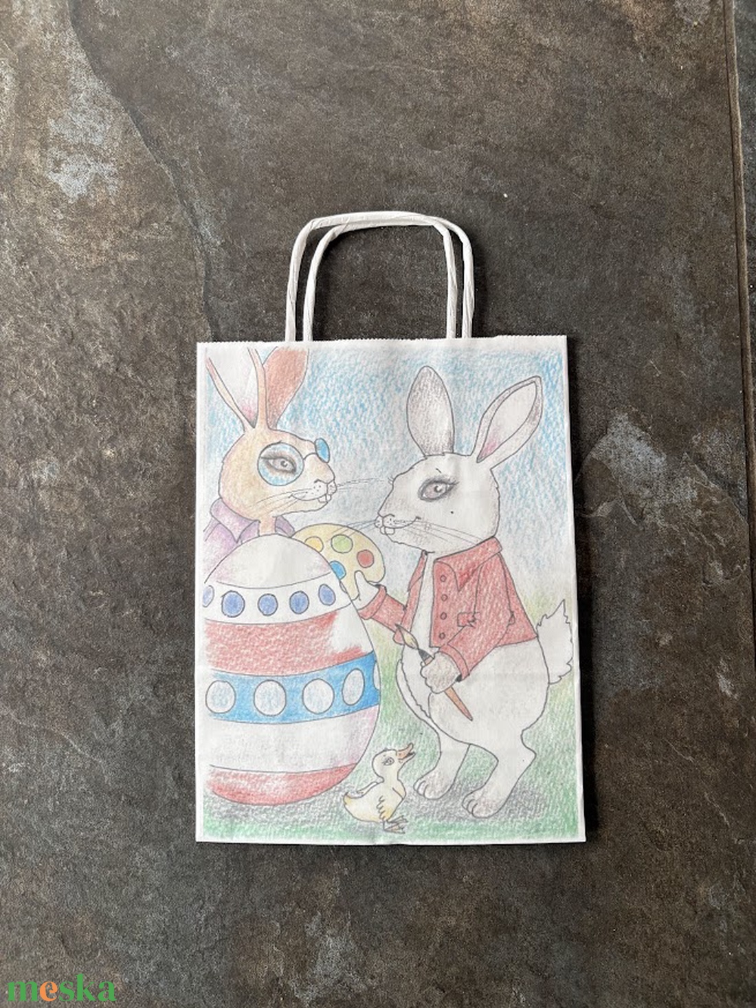 Ajándéktasak - Húsvéti tojásfestés - otthon & életmód - papír, írószer - ajándékozás kellékei - ajándékzsák, csomagolás - Meska.hu