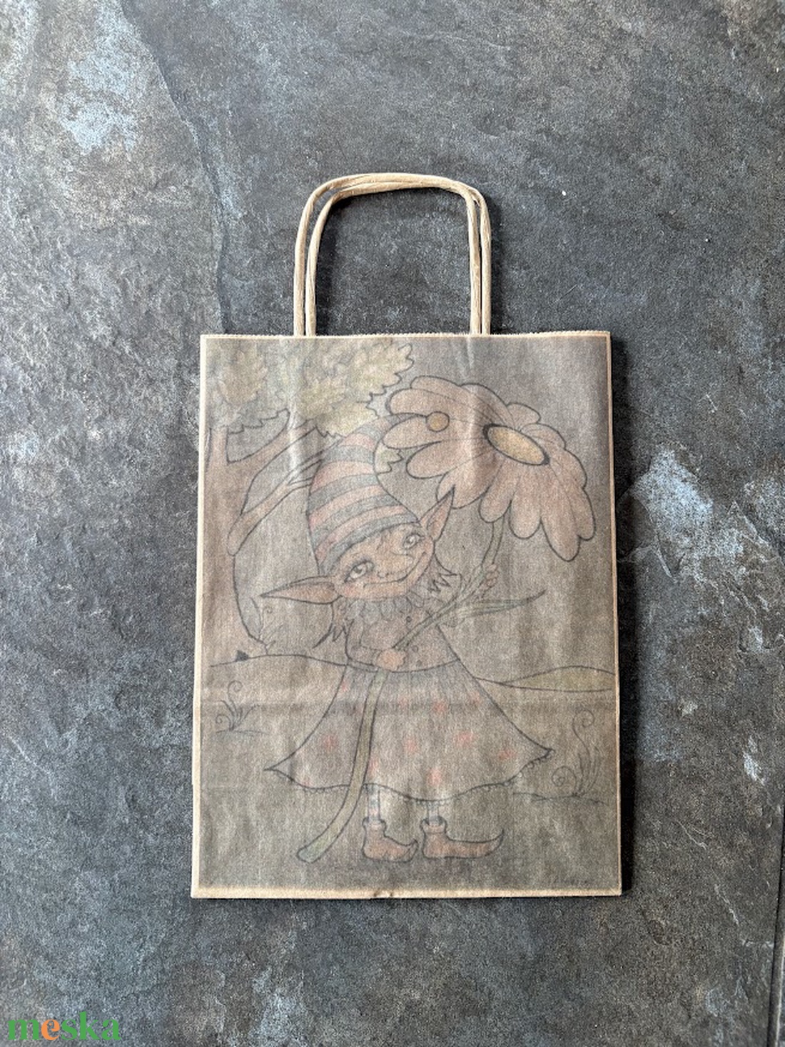 Ajándéktasak - Tavaszi Manólány - otthon & életmód - papír, írószer - ajándékozás kellékei - ajándékzsák, csomagolás - Meska.hu