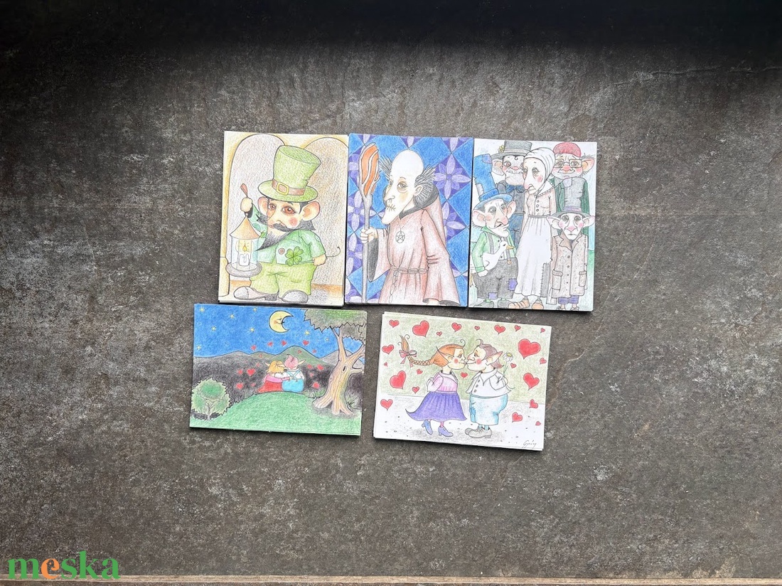 5 db képeslap � szabadon választható, kedvezményes csomag - otthon & életmód - papír, írószer - ajándékozás kellékei - képeslap, üdvözlőlap - Meska.hu