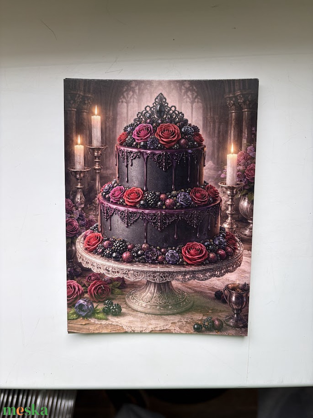 Képeslap - gótikus torta - otthon & életmód - papír, írószer - ajándékozás kellékei - képeslap, üdvözlőlap - Meska.hu