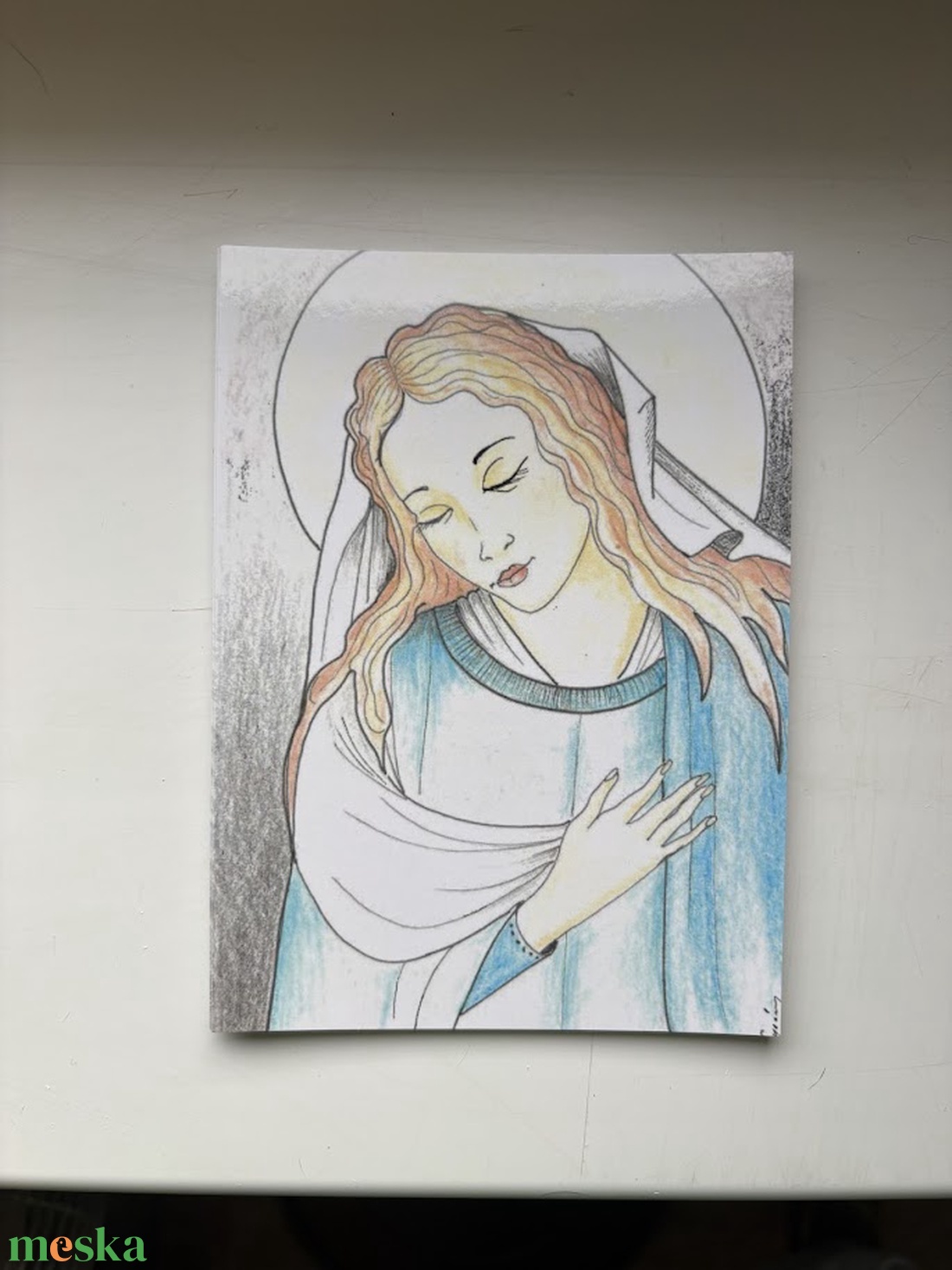 Képeslap - Szűz Mária - otthon & életmód - papír, írószer - ajándékozás kellékei - képeslap, üdvözlőlap - Meska.hu