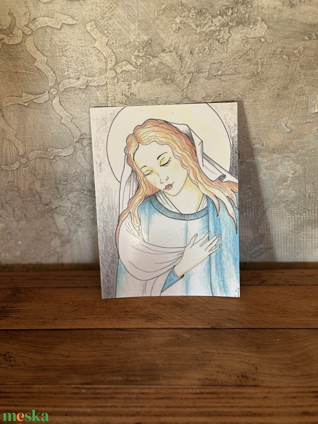 Képeslap - Szűz Mária - otthon & életmód - papír, írószer - ajándékozás kellékei - képeslap, üdvözlőlap - Meska.hu