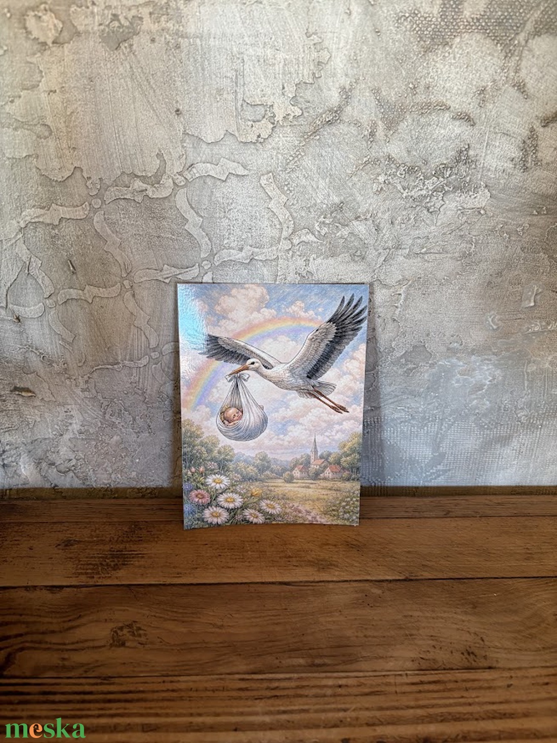 Képeslap - Újszülött érkezése - otthon & életmód - papír, írószer - ajándékozás kellékei - képeslap, üdvözlőlap - Meska.hu