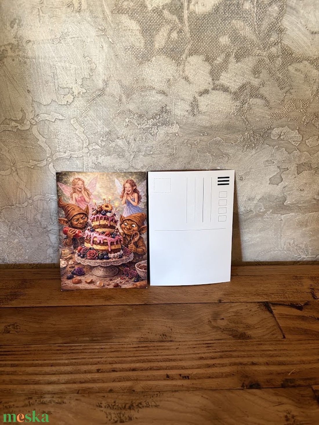 Képeslap - Koboldok béna tortája - otthon & életmód - papír, írószer - ajándékozás kellékei - képeslap, üdvözlőlap - Meska.hu