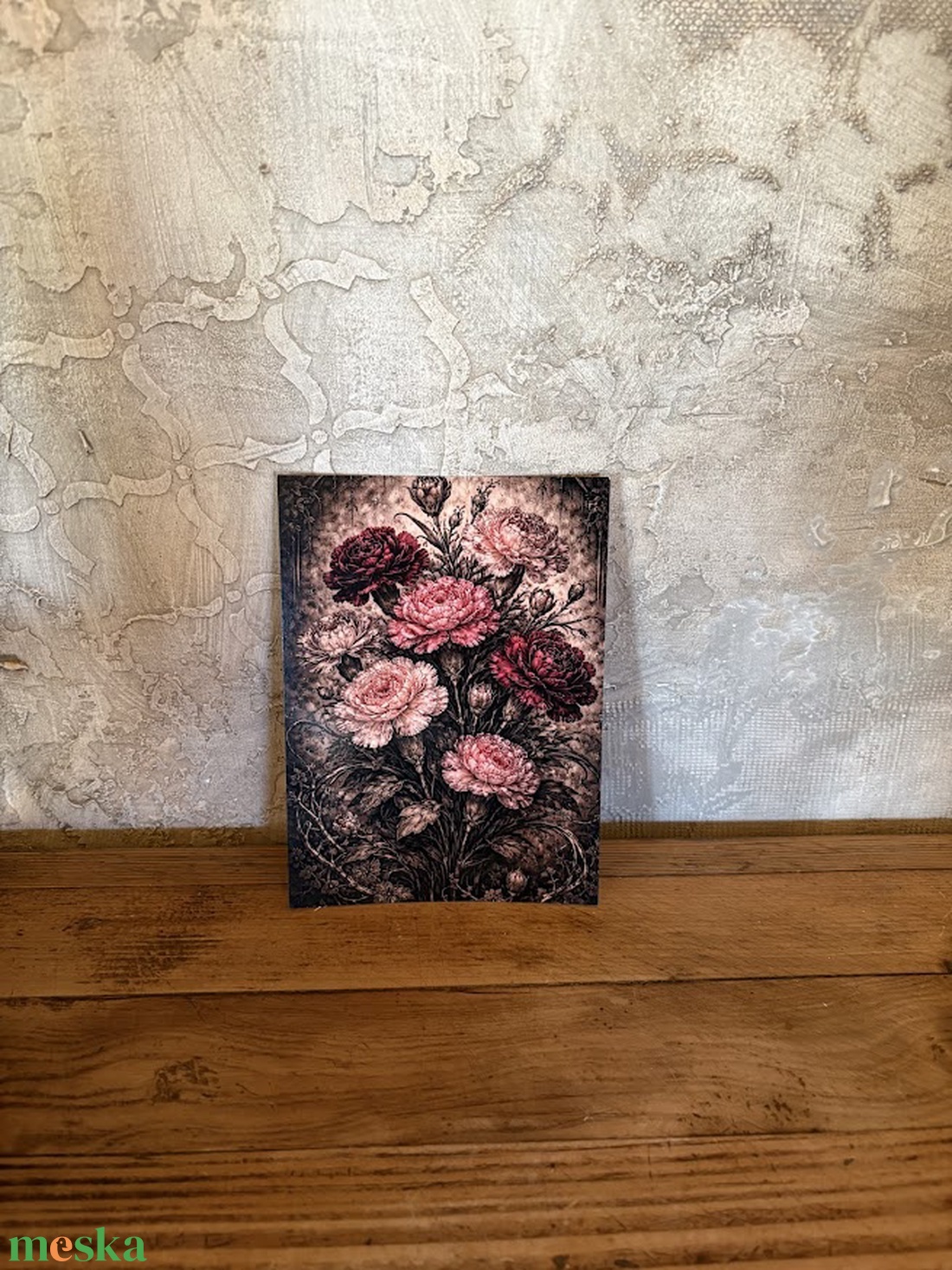 Képeslap - Gótikus szegfűk - otthon & életmód - papír, írószer - ajándékozás kellékei - képeslap, üdvözlőlap - Meska.hu