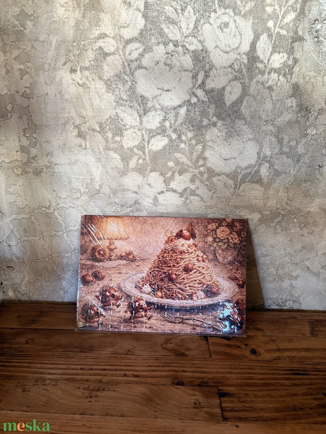 Hűtőmágnes puzzle - Menekülő gesztenyék - otthon & életmód - konyhafelszerelés, tálalás - konyhai dekoráció - hűtőmágnes - Meska.hu