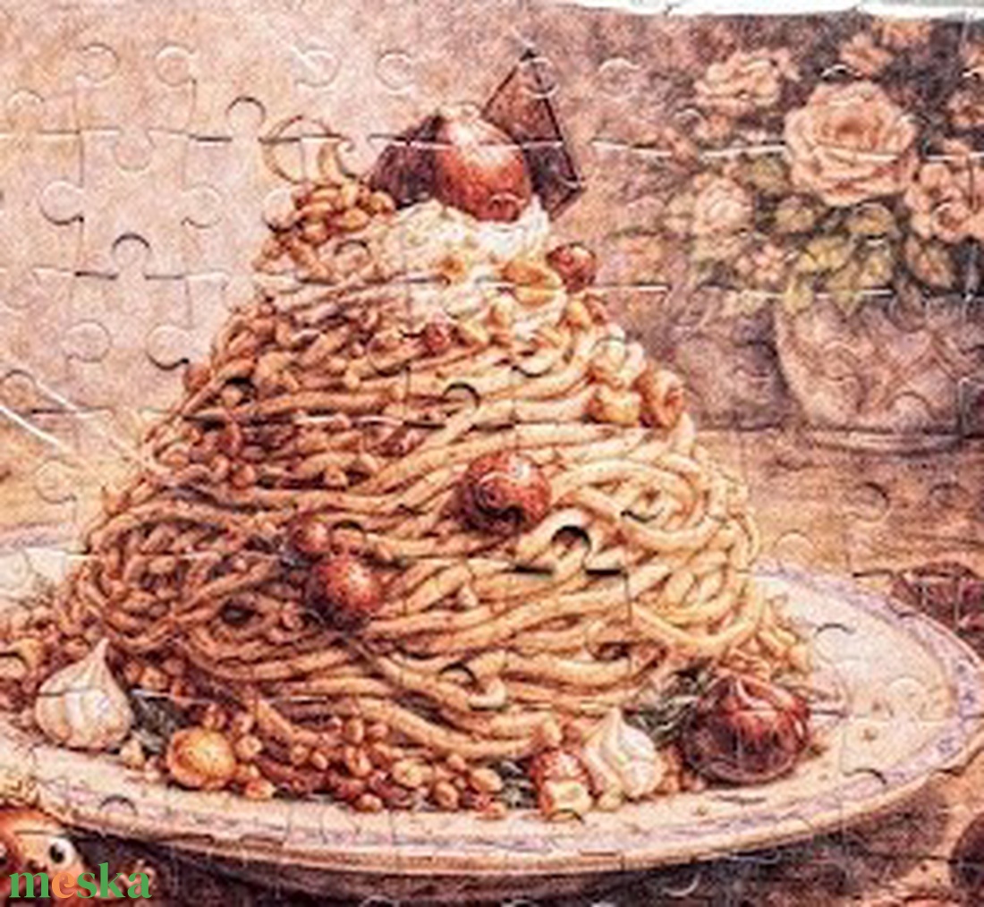 Hűtőmágnes puzzle - Menekülő gesztenyék - otthon & életmód - konyhafelszerelés, tálalás - konyhai dekoráció - hűtőmágnes - Meska.hu