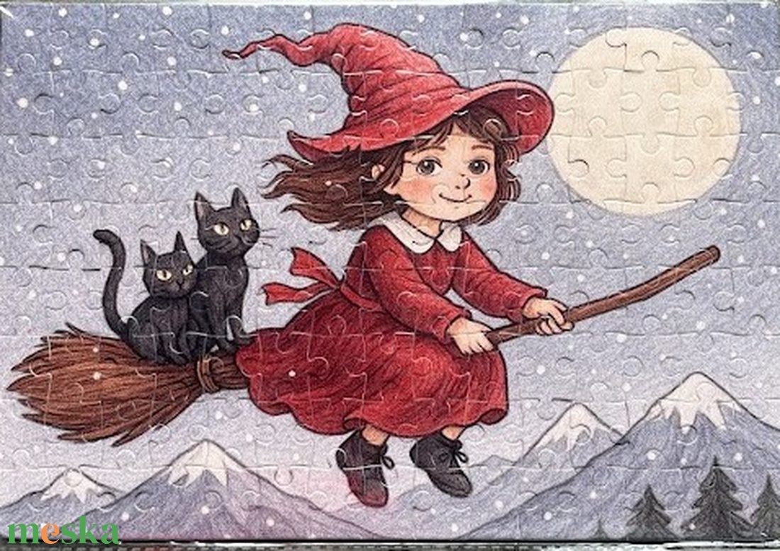 Hűtőmágnes puzzle - Kisboszi repül - otthon & életmód - konyhafelszerelés, tálalás - konyhai dekoráció - hűtőmágnes - Meska.hu