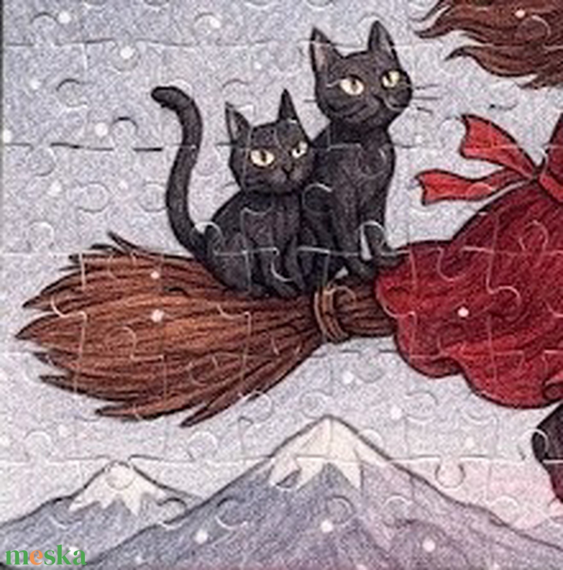 Hűtőmágnes puzzle - Kisboszi repül - otthon & életmód - konyhafelszerelés, tálalás - konyhai dekoráció - hűtőmágnes - Meska.hu