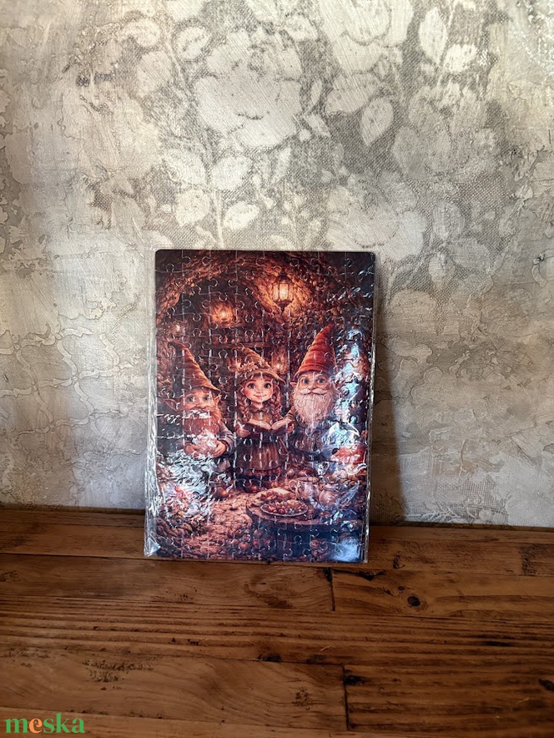 Hűtőmágnes puzzle - Törpecsalád a csodaotthonban - otthon & életmód - konyhafelszerelés, tálalás - konyhai dekoráció - hűtőmágnes - Meska.hu