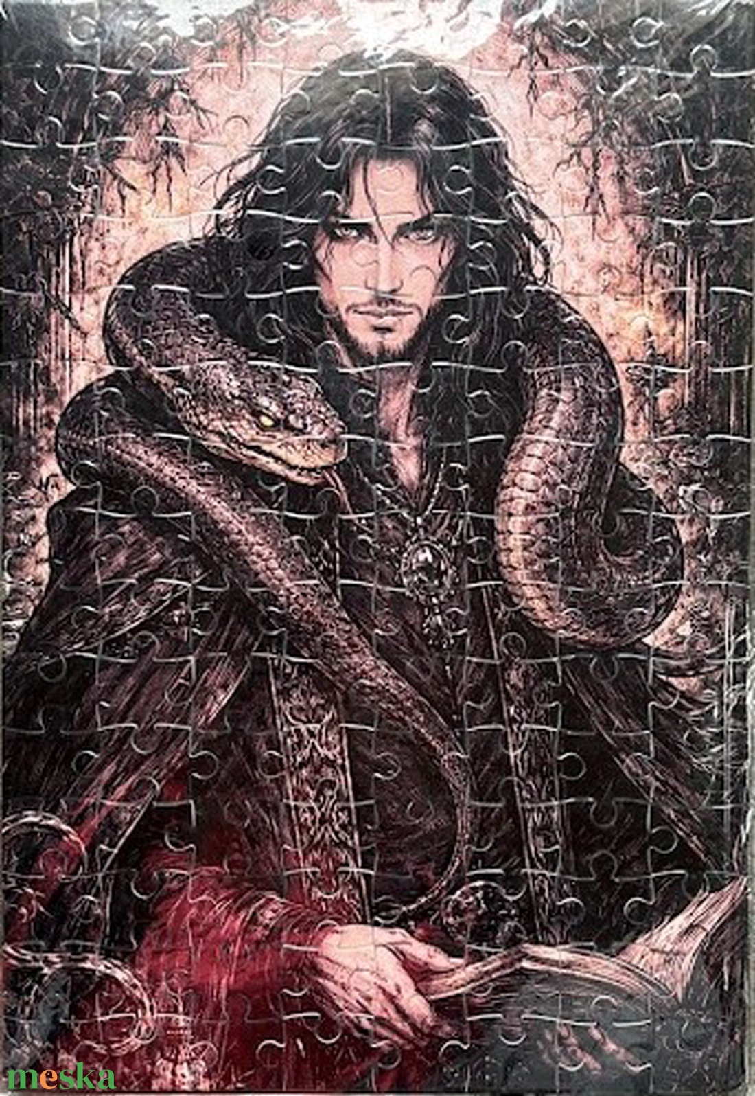 Hűtőmágnes puzzle - Varázsló kígyóval - otthon & életmód - konyhafelszerelés, tálalás - konyhai dekoráció - hűtőmágnes - Meska.hu