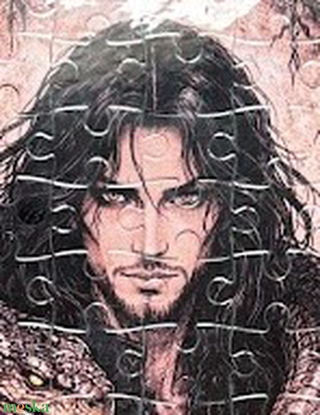 Hűtőmágnes puzzle - Varázsló kígyóval - otthon & életmód - konyhafelszerelés, tálalás - konyhai dekoráció - hűtőmágnes - Meska.hu