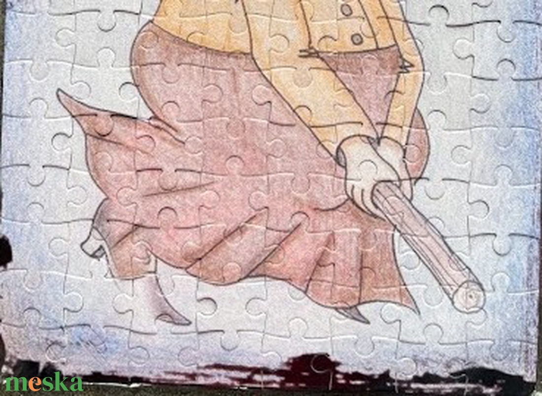 Hűtőmágnes puzzle - Boszorkány - otthon & életmód - konyhafelszerelés, tálalás - konyhai dekoráció - hűtőmágnes - Meska.hu