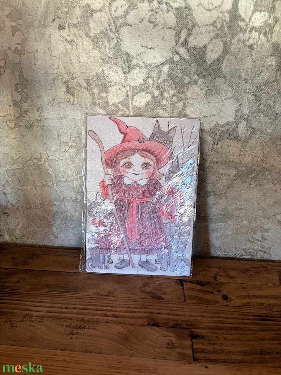 Hűtőmágnes puzzle - Kisboszi macskákkal - otthon & életmód - konyhafelszerelés, tálalás - konyhai dekoráció - hűtőmágnes - Meska.hu