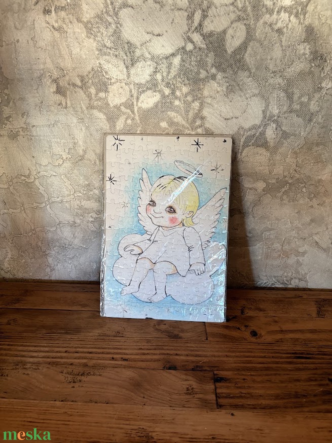 Hűtőmágnes puzzle - Angyalka - otthon & életmód - konyhafelszerelés, tálalás - konyhai dekoráció - hűtőmágnes - Meska.hu