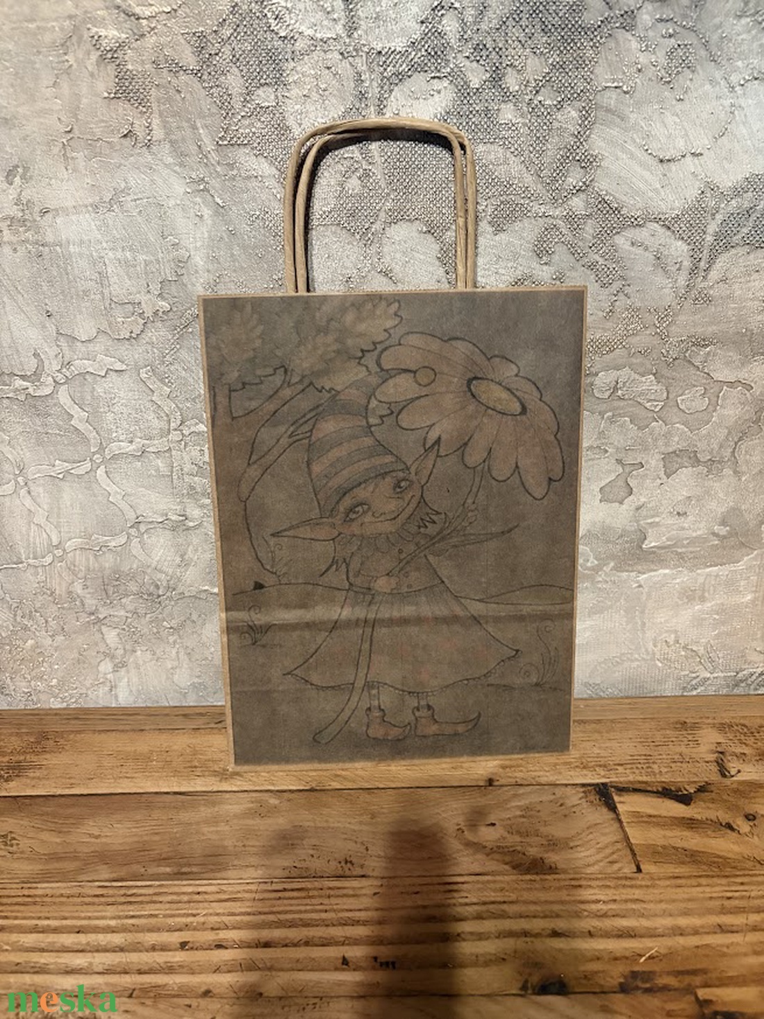 Ajándéktasak - Tavaszi Manólány - otthon & életmód - papír, írószer - ajándékozás kellékei - ajándékzsák, csomagolás - Meska.hu