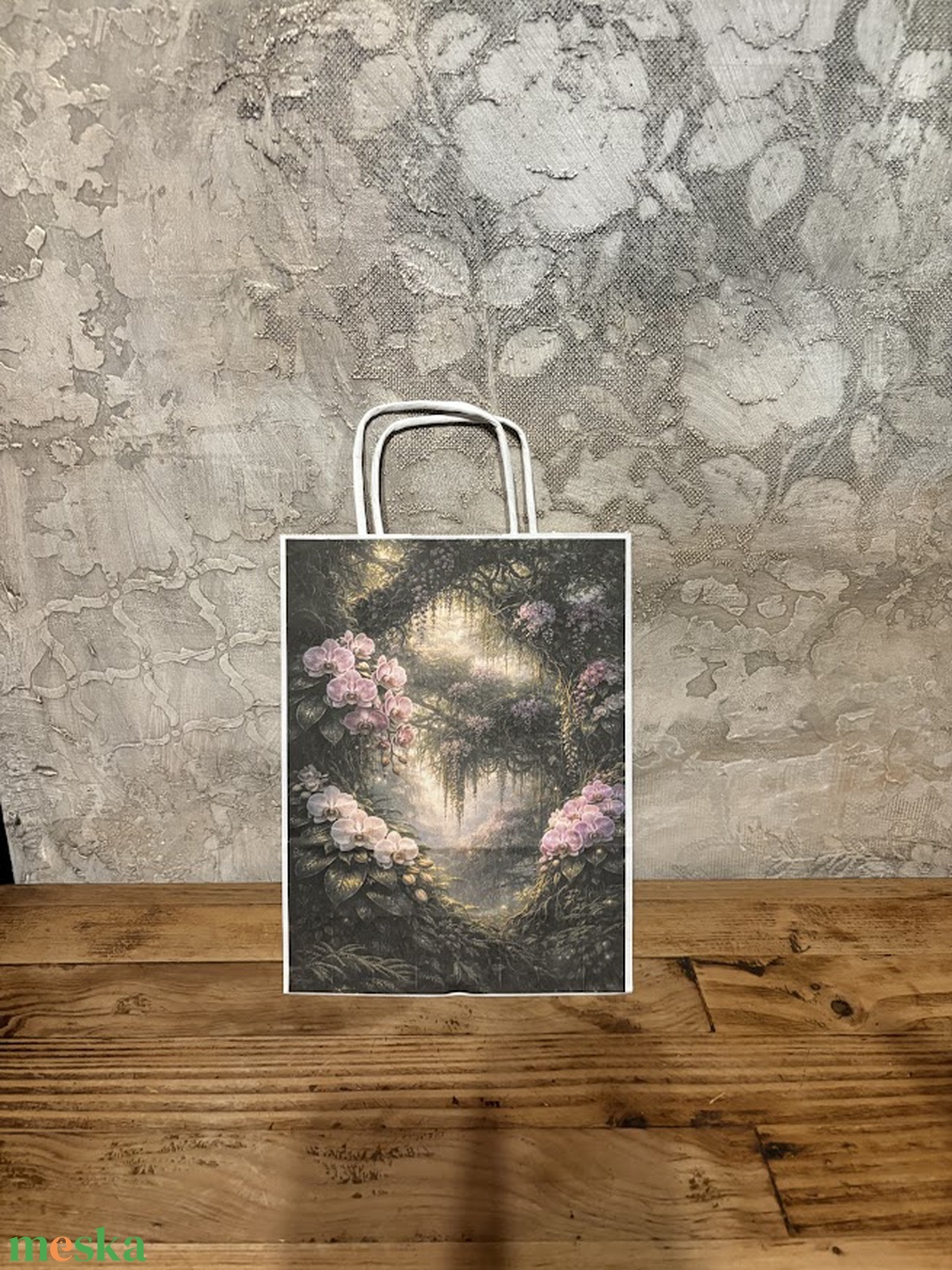 Ajándéktasak - Orchideák - otthon & életmód - papír, írószer - ajándékozás kellékei - ajándékzsák, csomagolás - Meska.hu