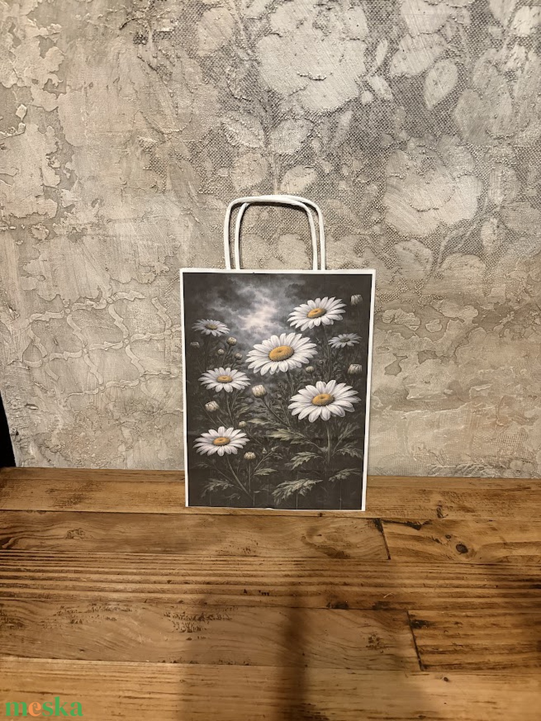 Ajándéktasak - Gótikus margaréták - otthon & életmód - papír, írószer - ajándékozás kellékei - ajándékzsák, csomagolás - Meska.hu
