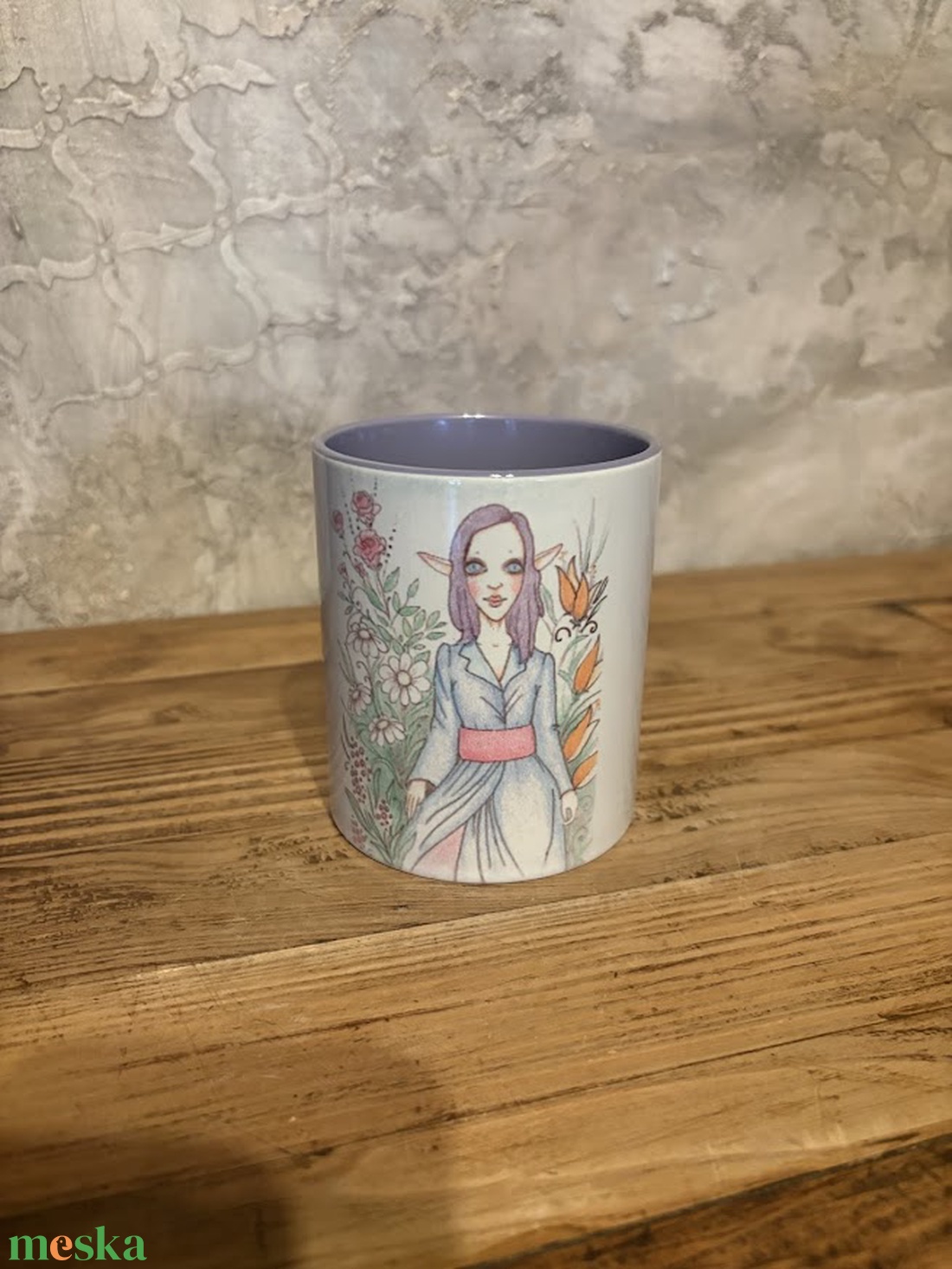 Lila hajú entlány bögre - otthon & életmód - konyhafelszerelés, tálalás - tálalás - bögre & csésze - Meska.hu