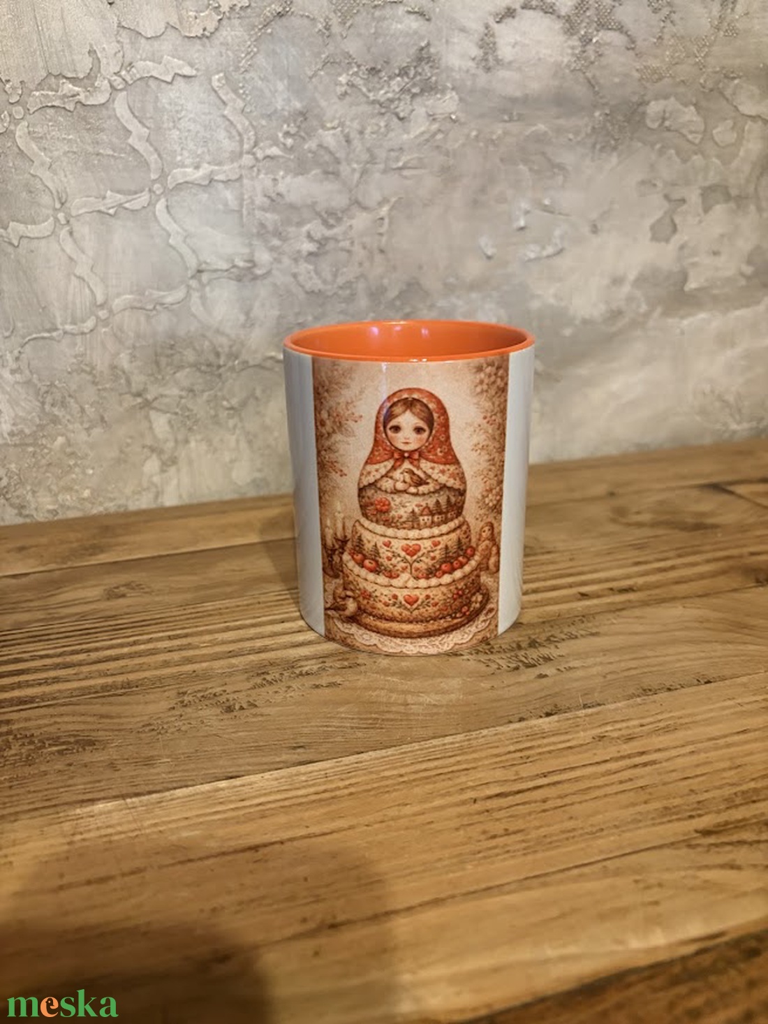 Matrjoska baba bögre - otthon & életmód - konyhafelszerelés, tálalás - tálalás - bögre & csésze - Meska.hu