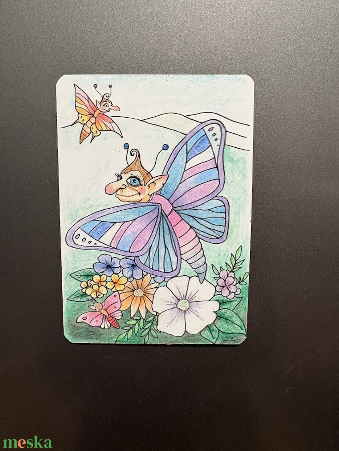 Hűtőmágnes - Lepkemanó - otthon & életmód - konyhafelszerelés, tálalás - konyhai dekoráció - hűtőmágnes - Meska.hu