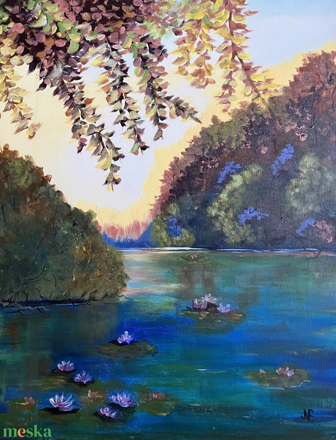 Tündér tó - művészet - festmény - akril - Meska.hu