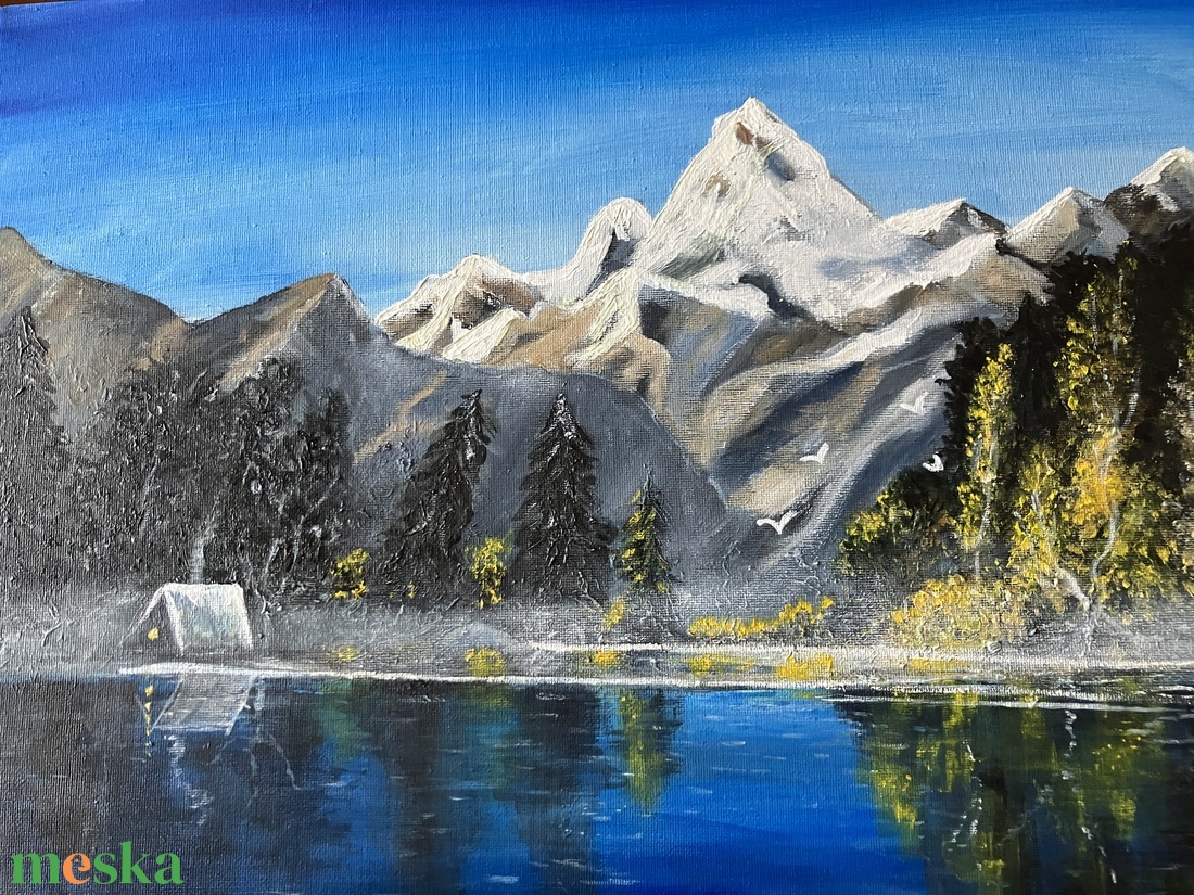 Reggeli pára - művészet - festmény - akril - Meska.hu