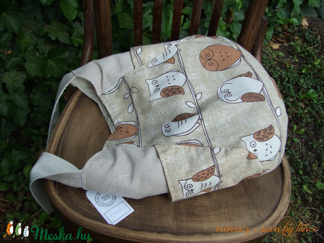 AKCIÓÓÓ - Baglyos táska, válltáska - Bézs és barna -  - Meska.hu