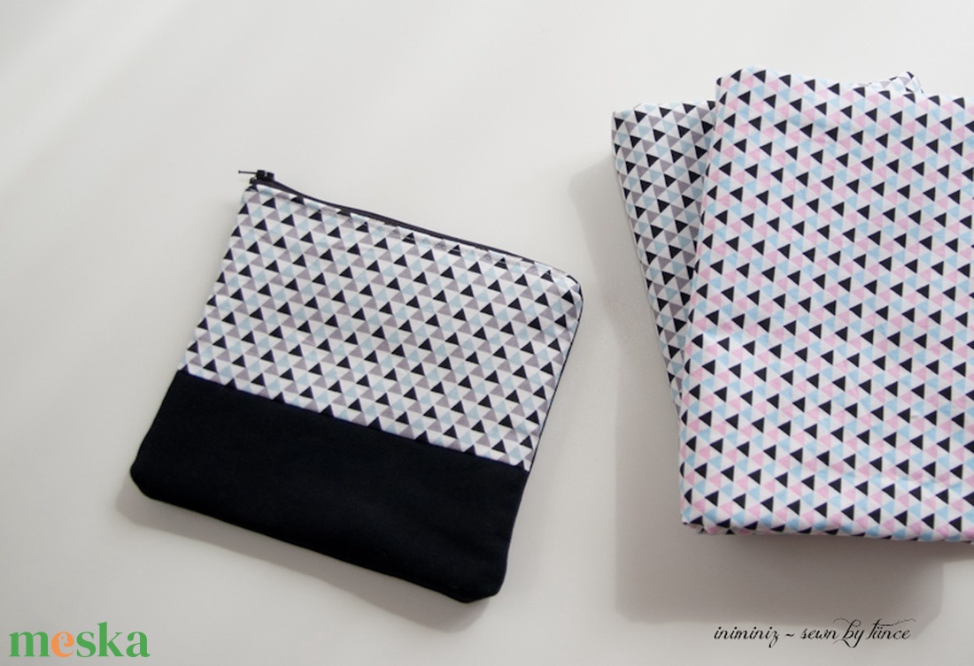 Háromszögmintás neszesszer, pipere -  - Meska.hu