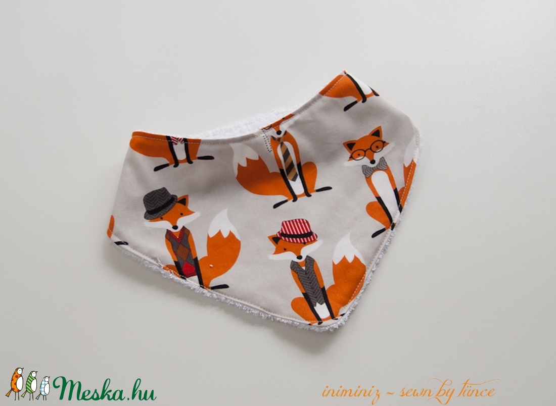 Rókás előke, nyálkendő, partedli -  - Meska.hu