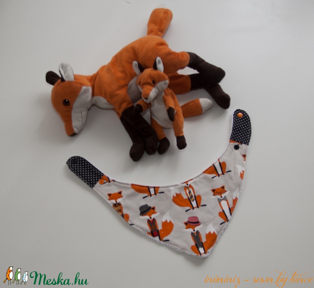 Rókás előke, nyálkendő, partedli -  - Meska.hu