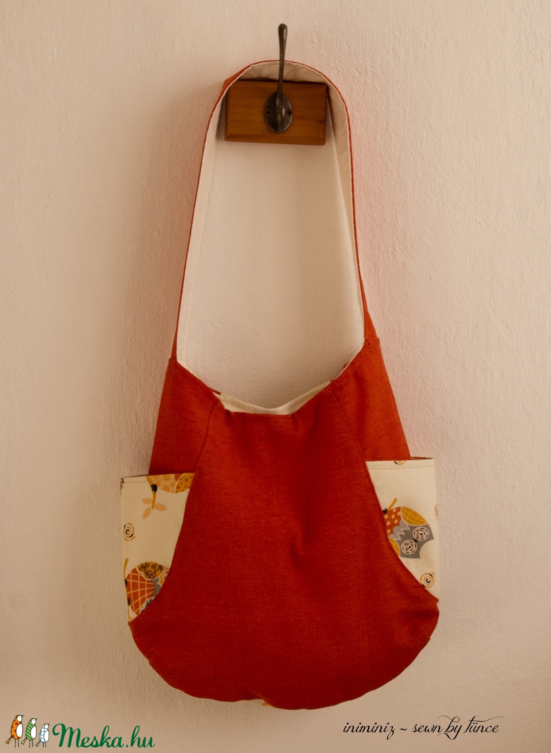 AKCIÓÓÓ - Baglyos táska, válltáska - Bézs és barna -  - Meska.hu