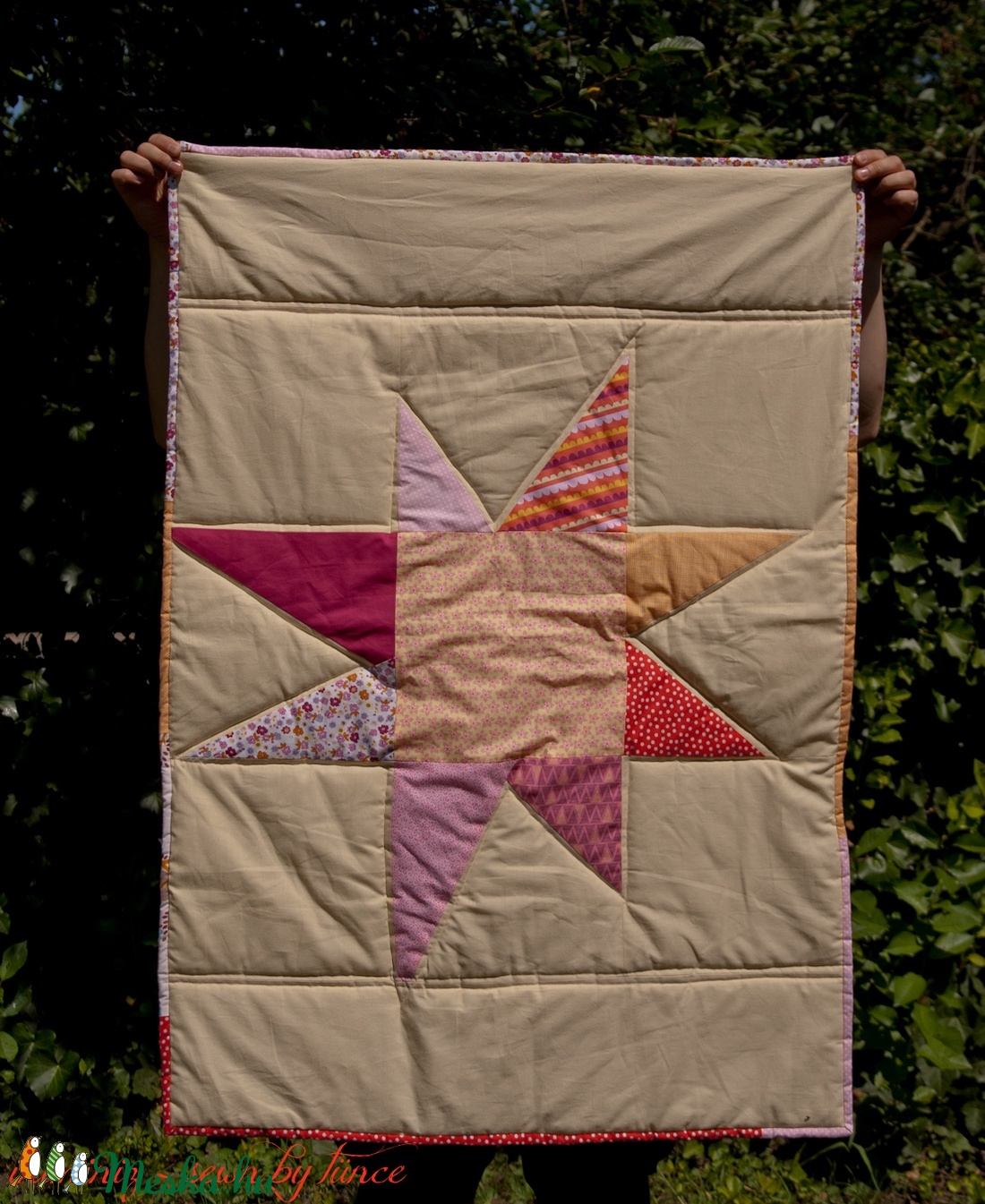 Wonky Star patchwork babatakaró, patchwork takaró -  - Meska.hu