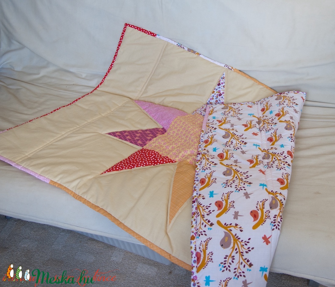 Wonky Star patchwork babatakaró, patchwork takaró -  - Meska.hu
