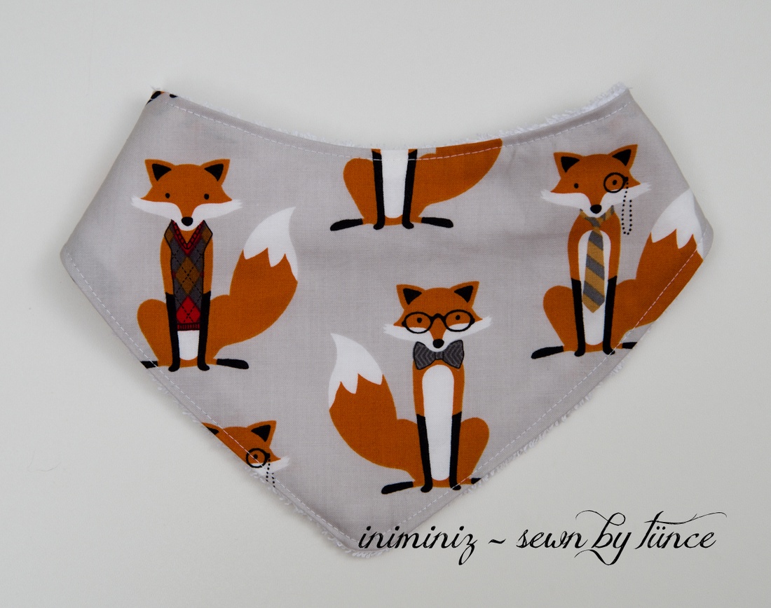 Rókás előke, nyálkendő, partedli - (2-es sz. szürke) -  - Meska.hu