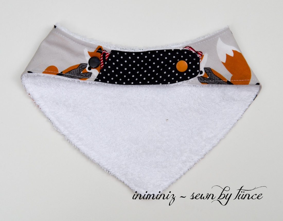 Rókás előke, nyálkendő, partedli - (2-es sz. szürke) -  - Meska.hu