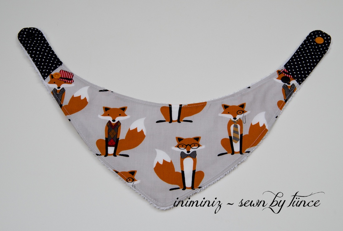 Rókás előke, nyálkendő, partedli - (2-es sz. szürke) -  - Meska.hu