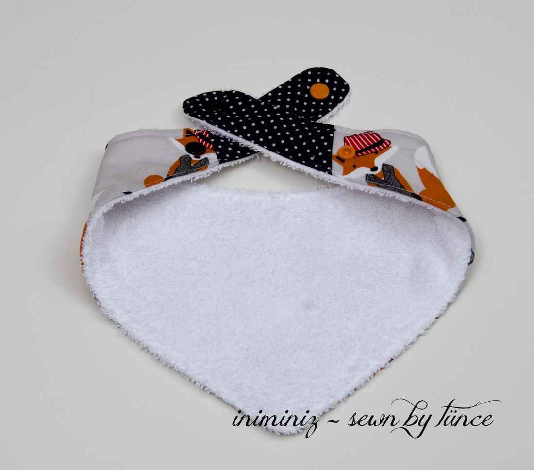 Rókás előke, nyálkendő, partedli - (2-es sz. szürke) -  - Meska.hu