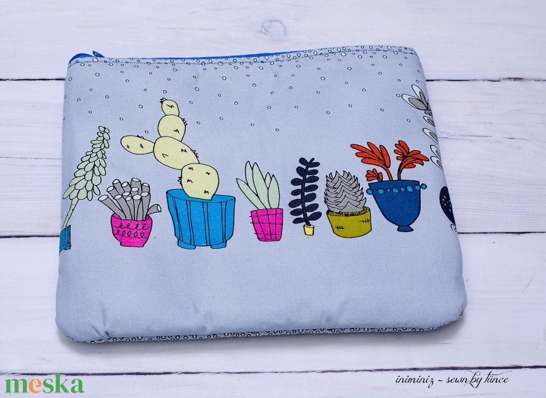 Kaktuszos tablet tartó tok - Kaktuszmintás tablet sleeve - táska & tok - ebook & tablet tok - Meska.hu