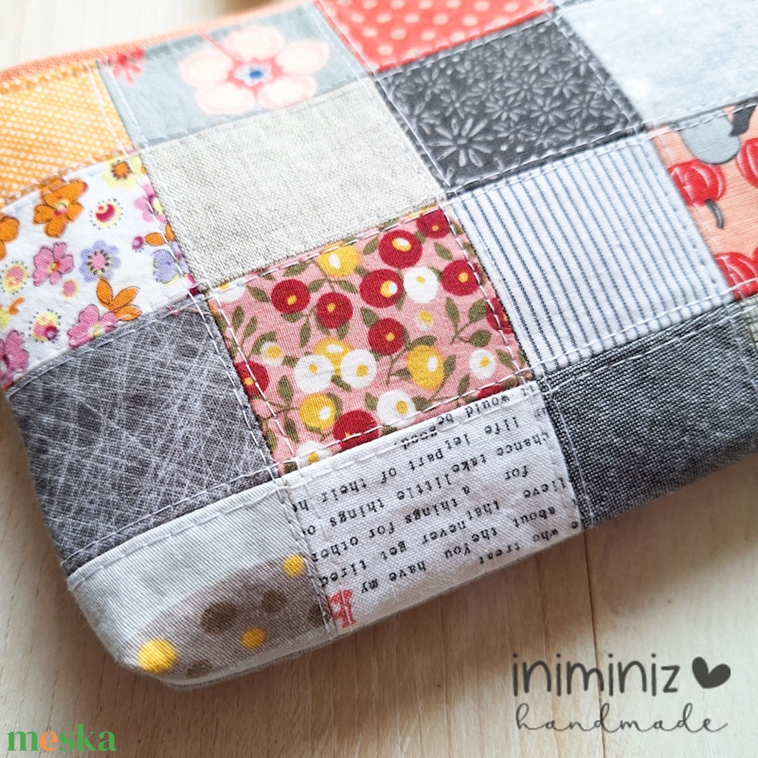 Patchwork neszesszer, cipzáros tok, tartó - táska & tok - neszesszer - Meska.hu