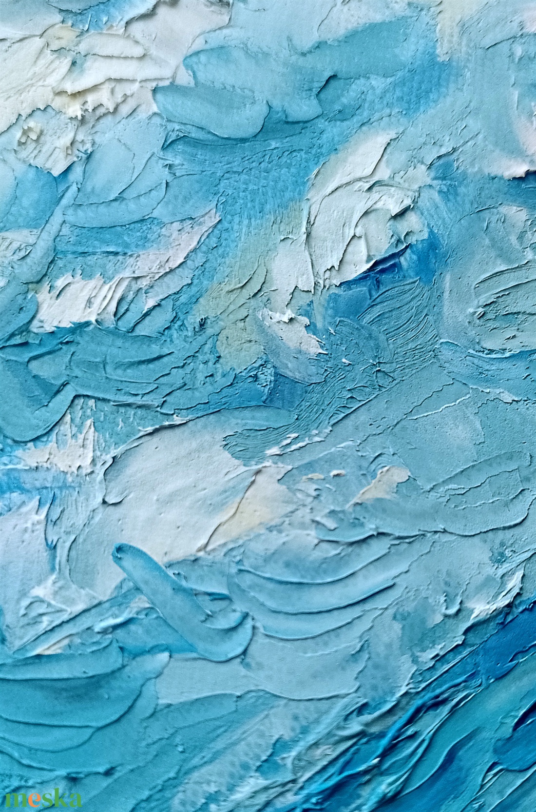 Tenger Felhőkkel - Kis Méretű Impasto Olajfestmény, Festőkéssel Készült Tengeri Látkép, Modern Kék Fali Dekor - művészet - festmény - olajfestmény - Meska.hu Tenger Felhőkkel - Kis Méretű Impasto Olajfestmény, Festőkéssel Készült Tengeri Látkép, Modern Kék Fali Dekor - művészet - festmény - olajfestmény - Meska.hu