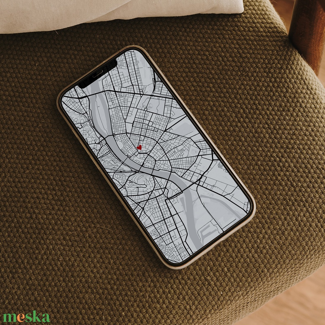 Személyre szabott térkép telefonodra szabva - művészet - grafika & illusztráció - digitális - Meska.hu