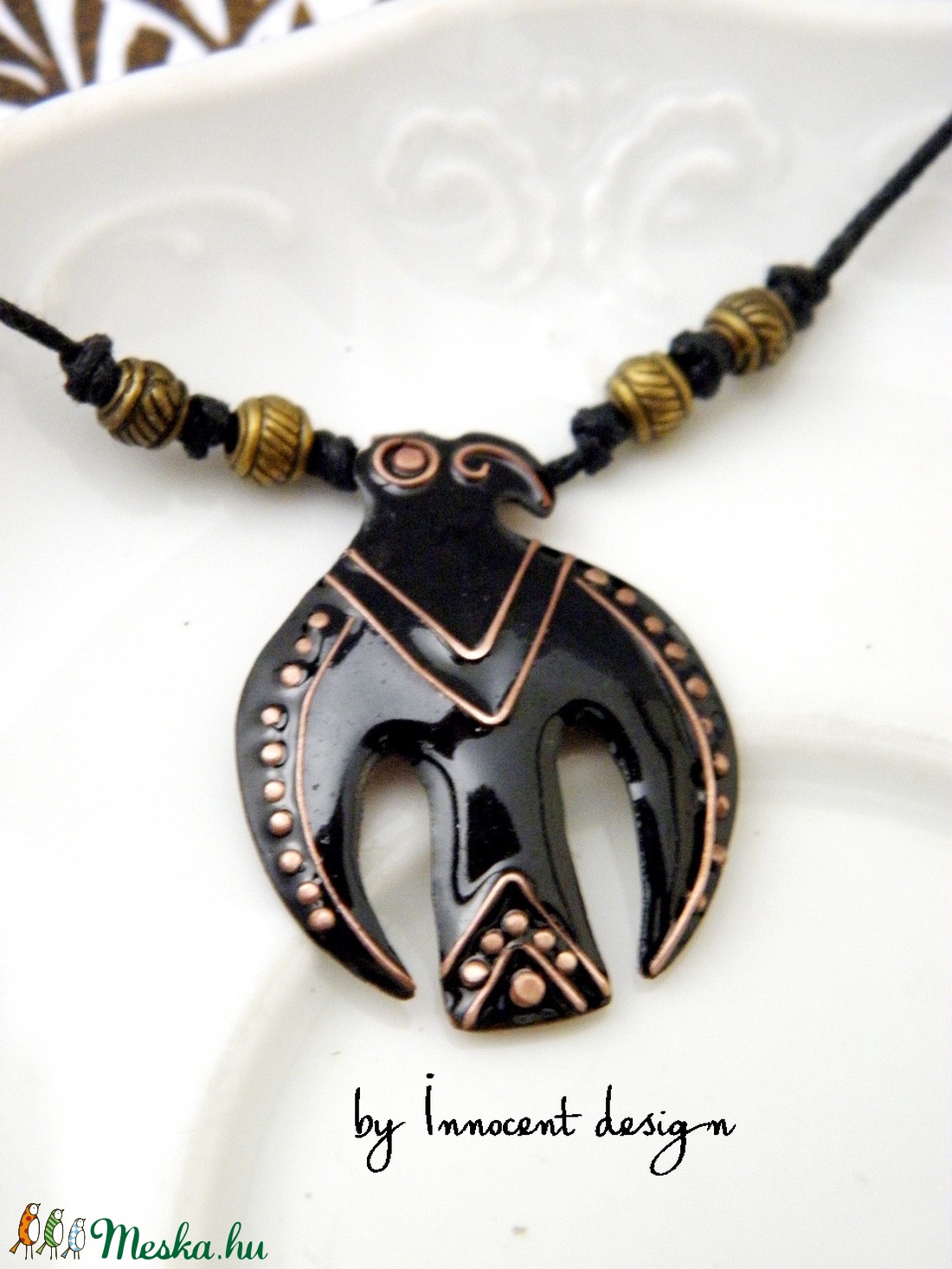 Foglalva Szabadi Tibor részére! Turulmadár - szkíta sólyom - tűzzománc ékszer  -  - Meska.hu