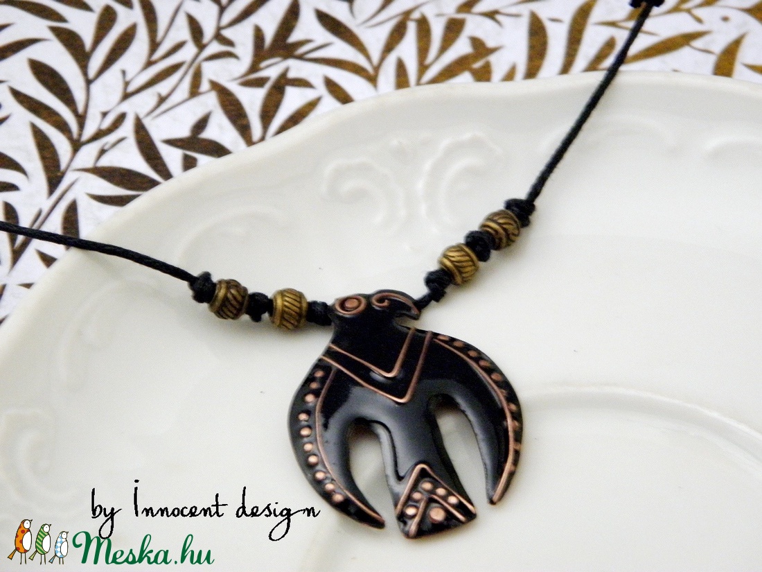 Foglalva Szabadi Tibor részére! Turulmadár - szkíta sólyom - tűzzománc ékszer  -  - Meska.hu