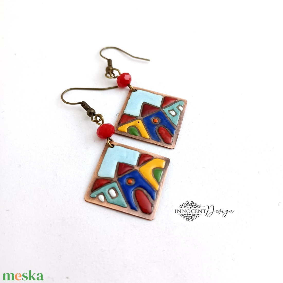 Hundertwasser - színes házikó - tűzzománc fülbevaló - ékszer - fülbevaló - lógó fülbevaló - Meska.hu Hundertwasser - színes házikó - tűzzománc fülbevaló - ékszer - fülbevaló - lógó fülbevaló - Meska.hu