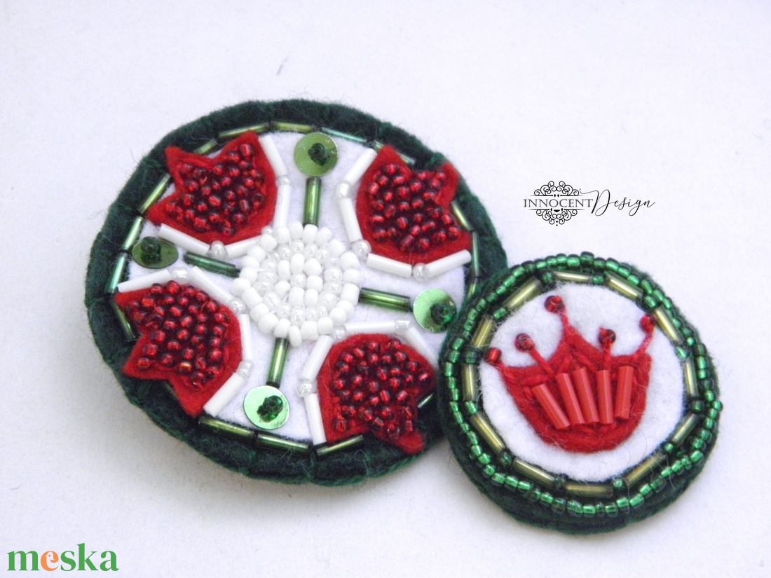 Kokárda szett - ékszer - kitűző és bross - kitűző - Meska.hu Kokárda szett - ékszer - kitűző és bross - kitűző - Meska.hu