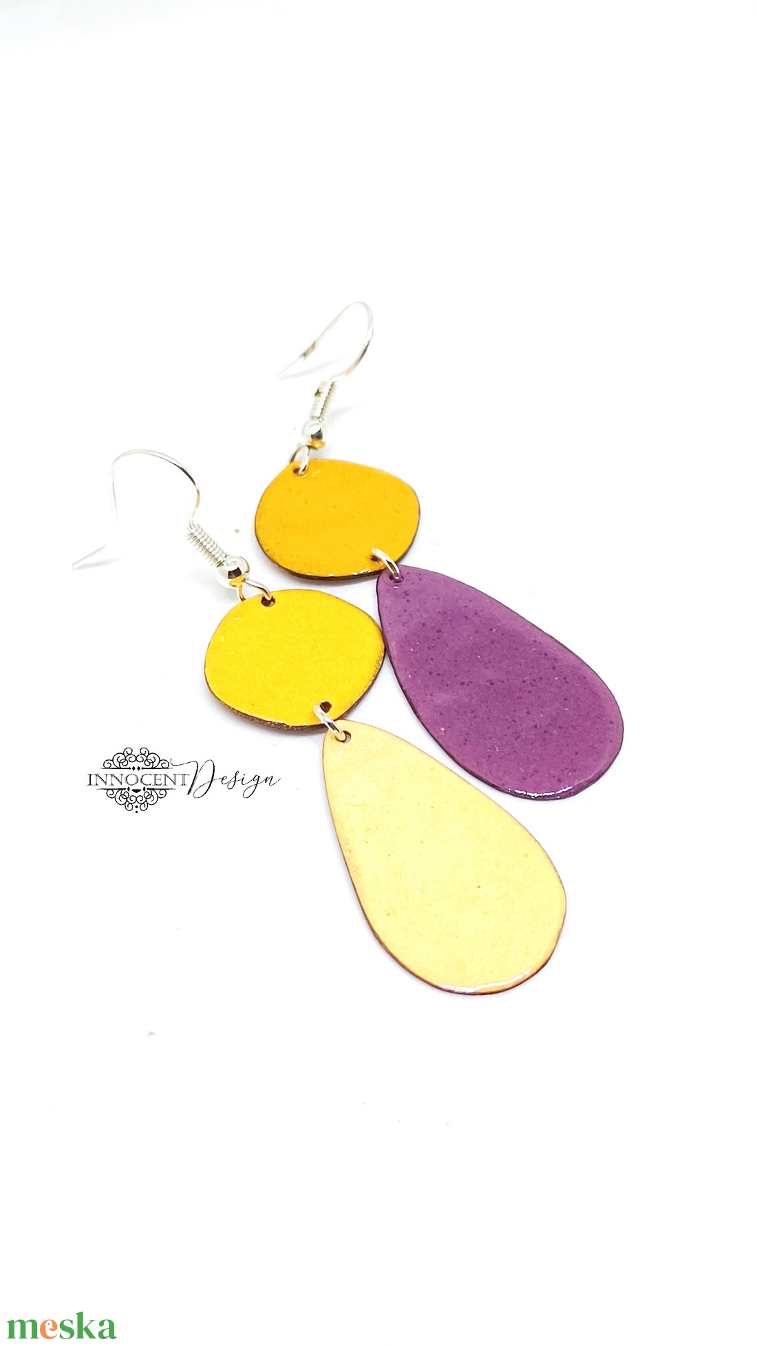 Petals - színes tűzzománc fülbevaló - szirmok - colorblocking - ékszer - fülbevaló - lógó fülbevaló - Meska.hu Petals - színes tűzzománc fülbevaló - szirmok - colorblocking - ékszer - fülbevaló - lógó fülbevaló - Meska.hu