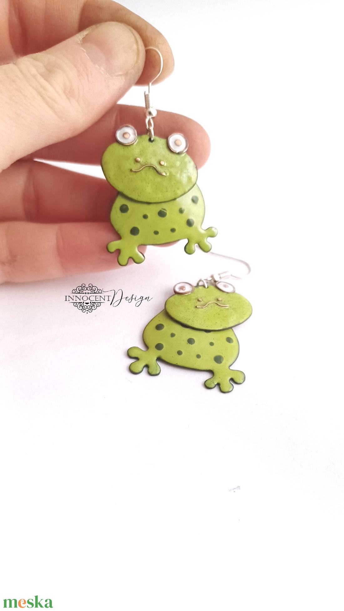 Breki - tűzzománc fülbevaló  - ékszer - fülbevaló - lógó fülbevaló - Meska.hu